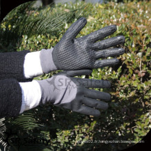 SRSAFETY 15G gant de doublure en tricot 3/4 mousse noire en nitrile enduit de gants de points